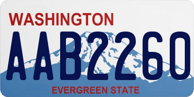 WA license plate AAB2260
