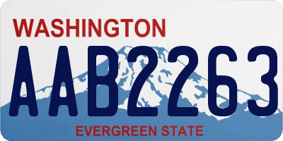 WA license plate AAB2263