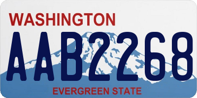 WA license plate AAB2268