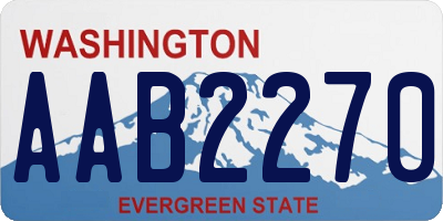 WA license plate AAB2270