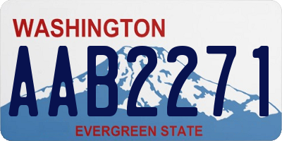 WA license plate AAB2271