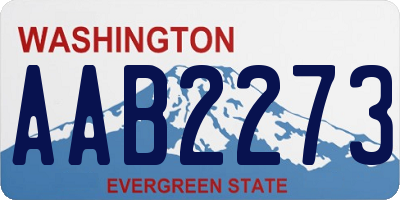 WA license plate AAB2273