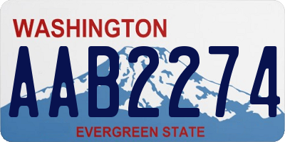 WA license plate AAB2274