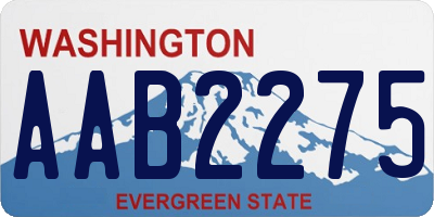 WA license plate AAB2275