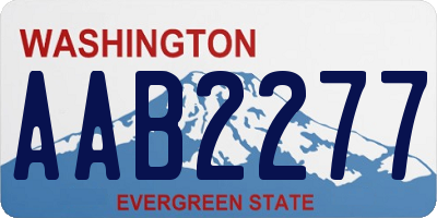WA license plate AAB2277