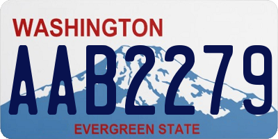 WA license plate AAB2279