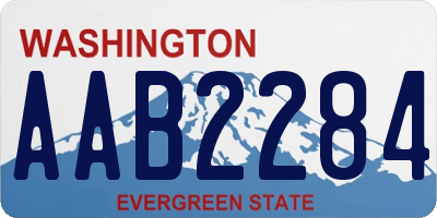 WA license plate AAB2284