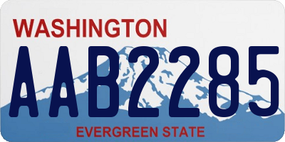 WA license plate AAB2285