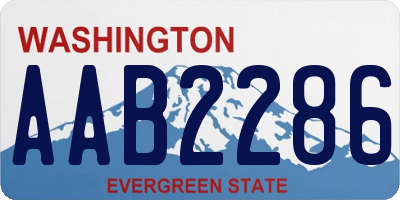 WA license plate AAB2286