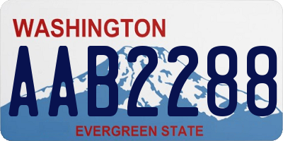 WA license plate AAB2288
