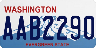 WA license plate AAB2290