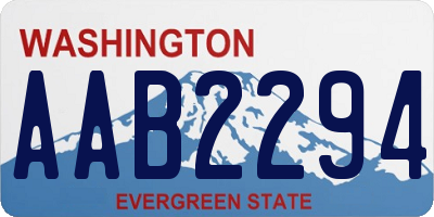WA license plate AAB2294