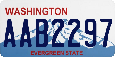 WA license plate AAB2297