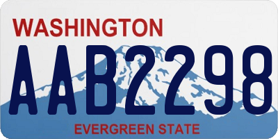 WA license plate AAB2298