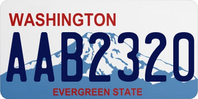 WA license plate AAB2320