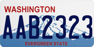 WA license plate AAB2323