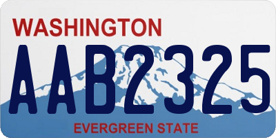 WA license plate AAB2325