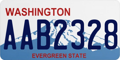 WA license plate AAB2328