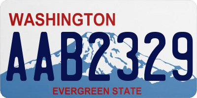 WA license plate AAB2329