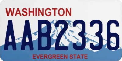 WA license plate AAB2336