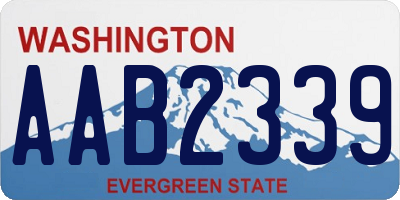 WA license plate AAB2339