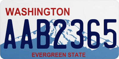 WA license plate AAB2365