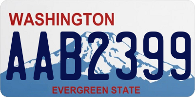 WA license plate AAB2399