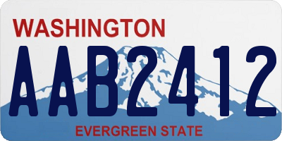 WA license plate AAB2412