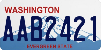WA license plate AAB2421