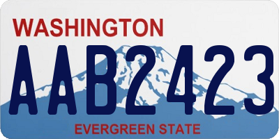 WA license plate AAB2423