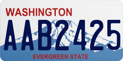 WA license plate AAB2425