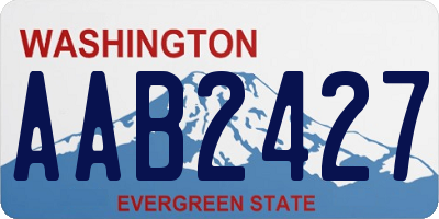 WA license plate AAB2427