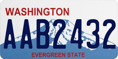 WA license plate AAB2432