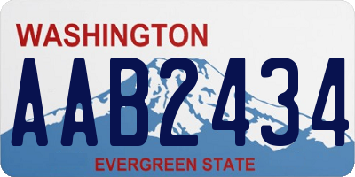 WA license plate AAB2434