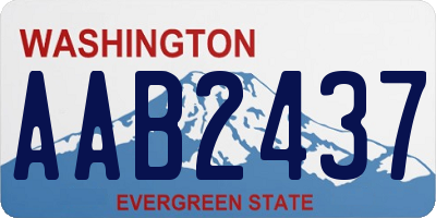WA license plate AAB2437