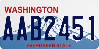 WA license plate AAB2451