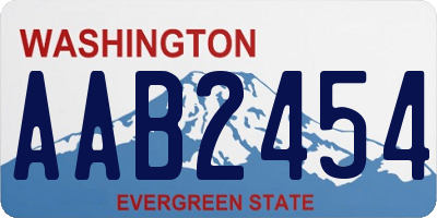 WA license plate AAB2454