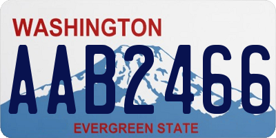 WA license plate AAB2466