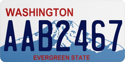 WA license plate AAB2467