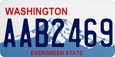 WA license plate AAB2469