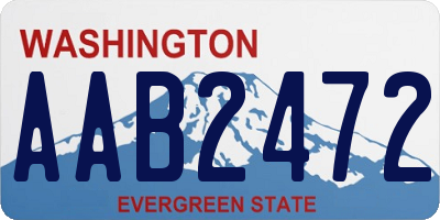 WA license plate AAB2472