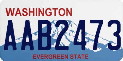 WA license plate AAB2473