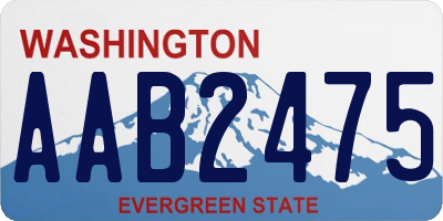 WA license plate AAB2475