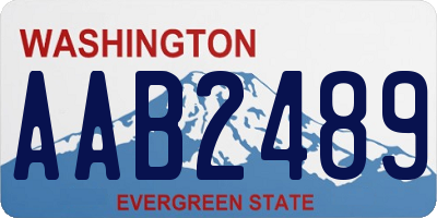 WA license plate AAB2489