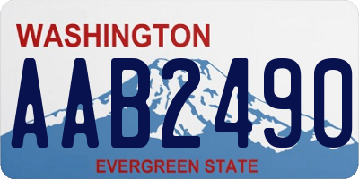 WA license plate AAB2490