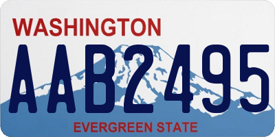 WA license plate AAB2495