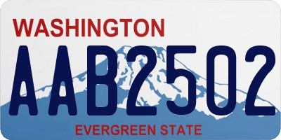 WA license plate AAB2502