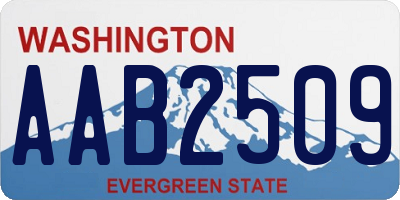 WA license plate AAB2509