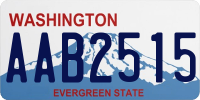 WA license plate AAB2515