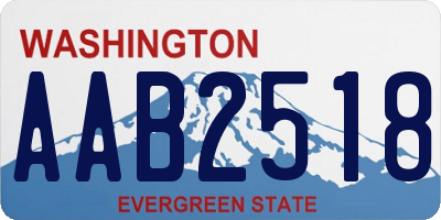 WA license plate AAB2518